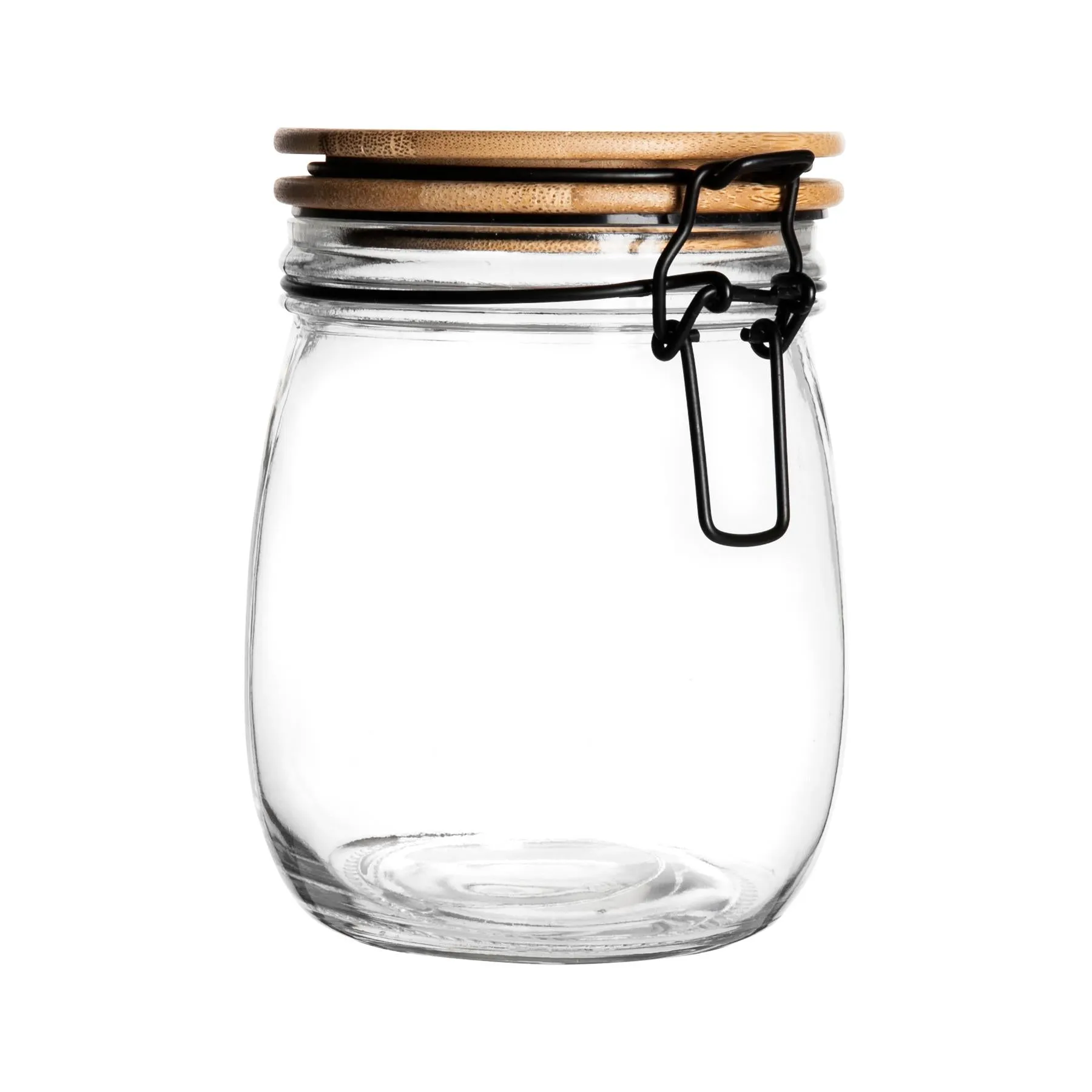 750ml Glass Storage Jar with Wooden Clip Lid - By Argon Tableware