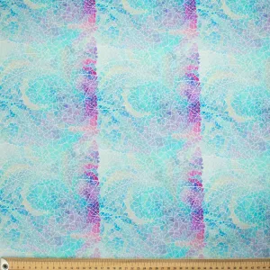 Abstract & Novelty Collection Blue & Purple Shattered Glass Cotton Prints
