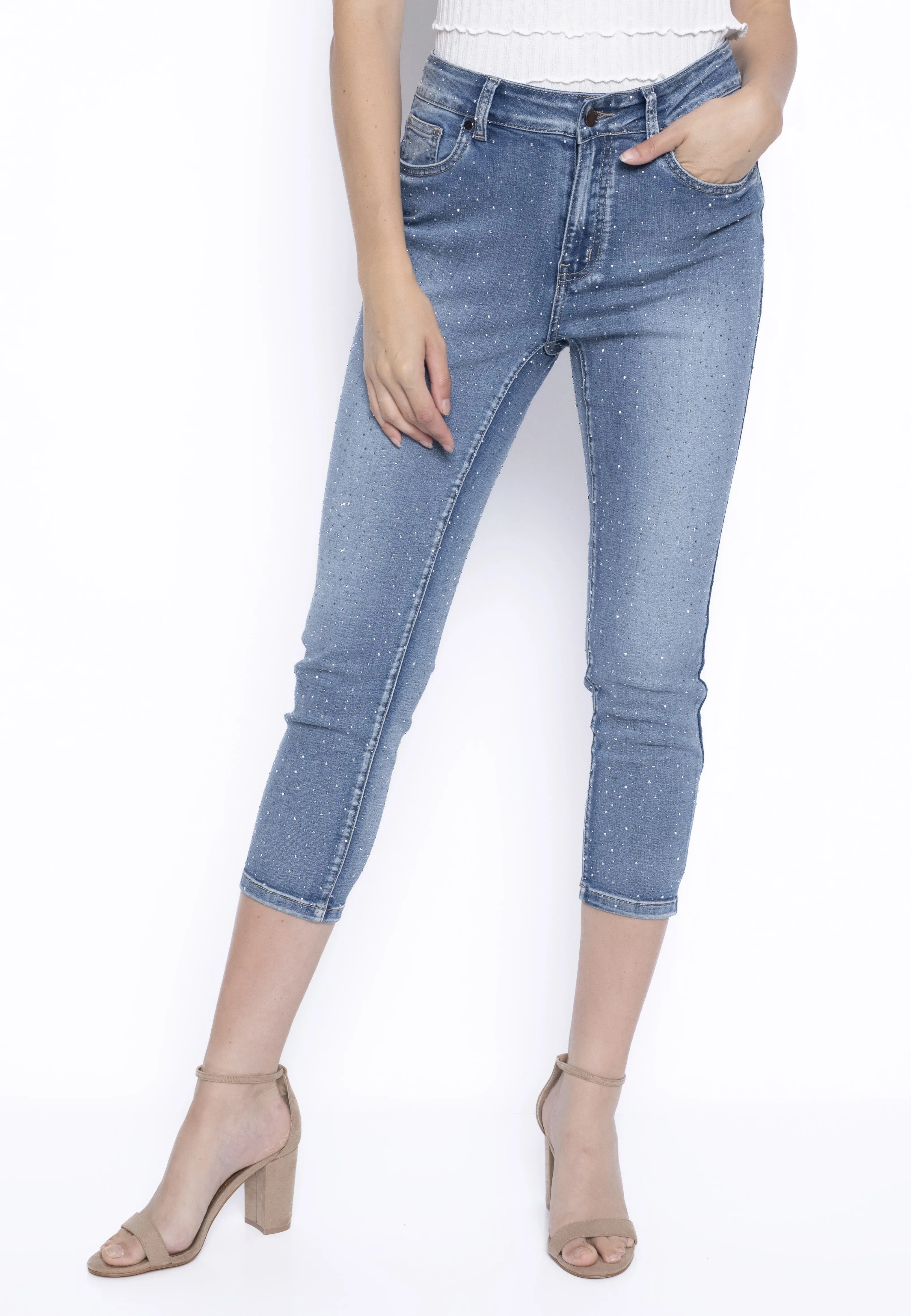 Allover Rhinestone Jeans