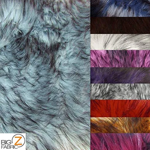 Amber Arctic Alaskan Husky Long Pile Faux Fur Fabric / Sold By The Yard