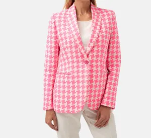 Bariloche - Houndstooth Blazer in Fuschia