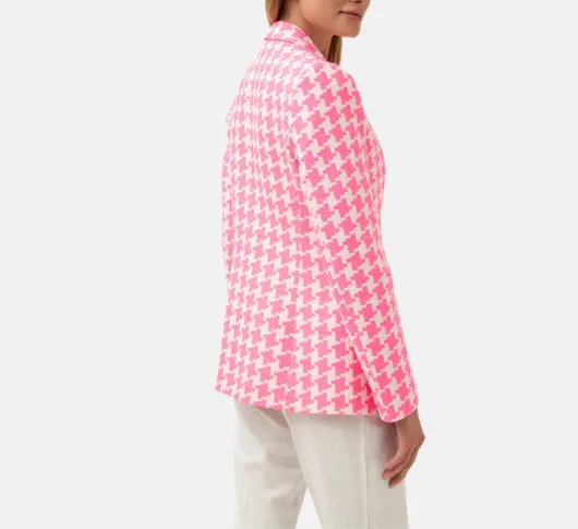 Bariloche - Houndstooth Blazer in Fuschia