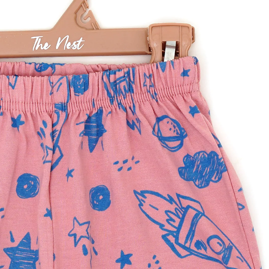 Blue on Rose Baby Nightime Suit Co-rd sets