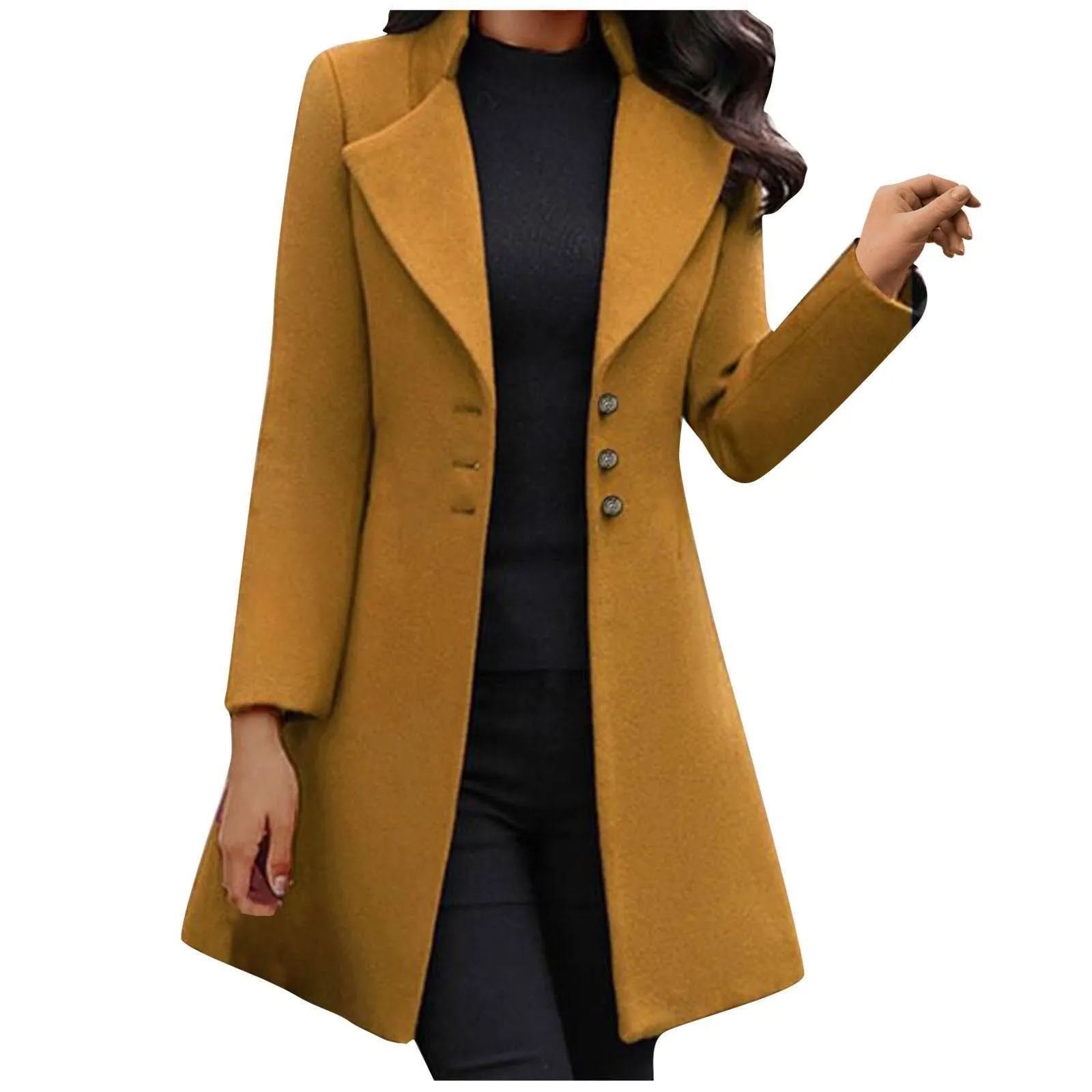 Carla™ - Elegant dress with wool coat