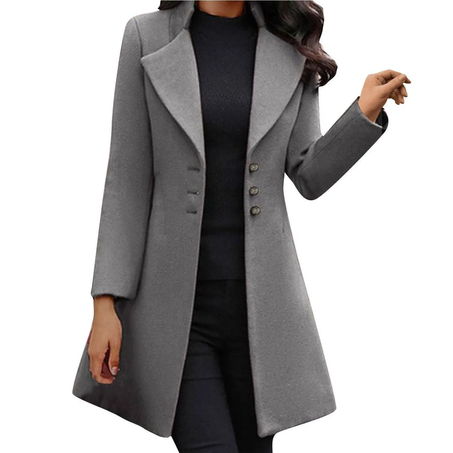 Carla™ - Elegant dress with wool coat