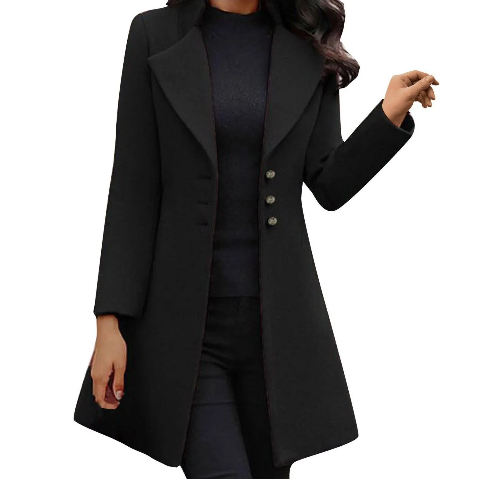 Carla™ - Elegant dress with wool coat