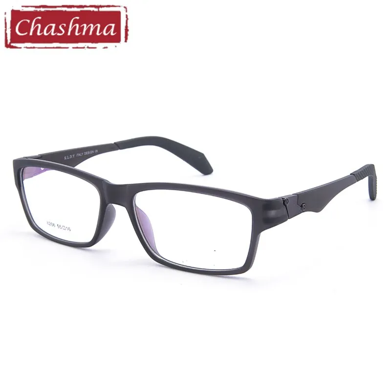 Chashma Men's Full Rim Square Tr 90 Titanium Sport Eyeglasses 8206