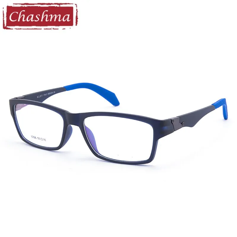 Chashma Men's Full Rim Square Tr 90 Titanium Sport Eyeglasses 8206