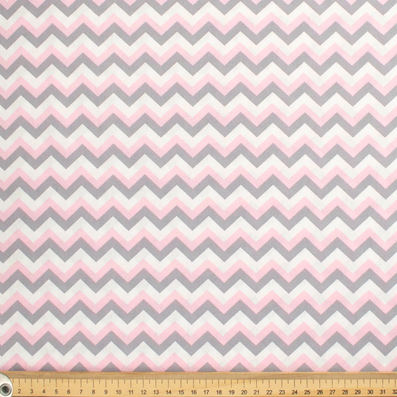 Classic Check & Stripe Collection Light Grey & Baby Pink Wavy Stripes Cotton Prints