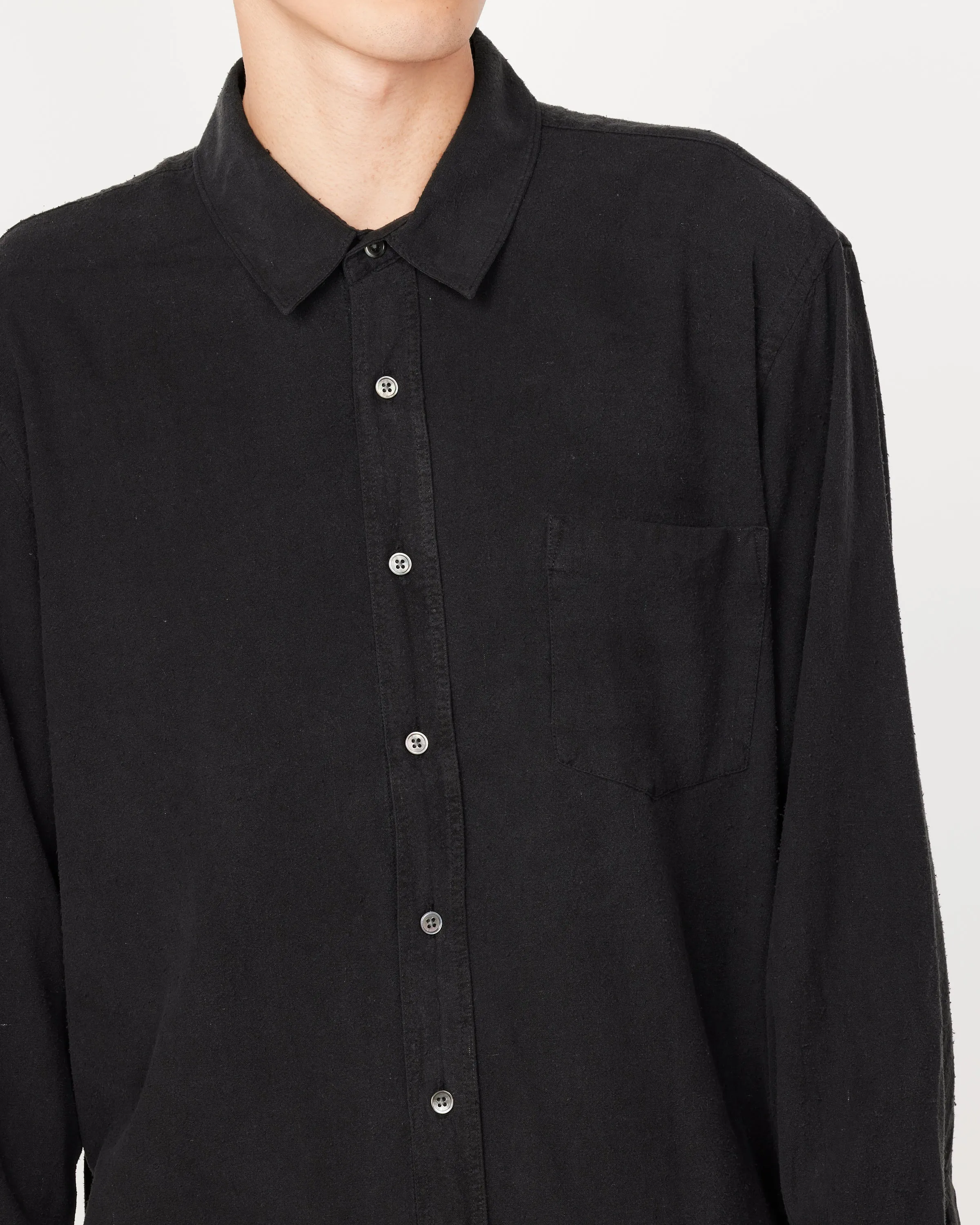 Classic Silk Shirt in Black