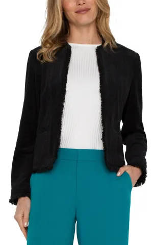 Collarless Jacket w/Frayed Edges (Liverpool)