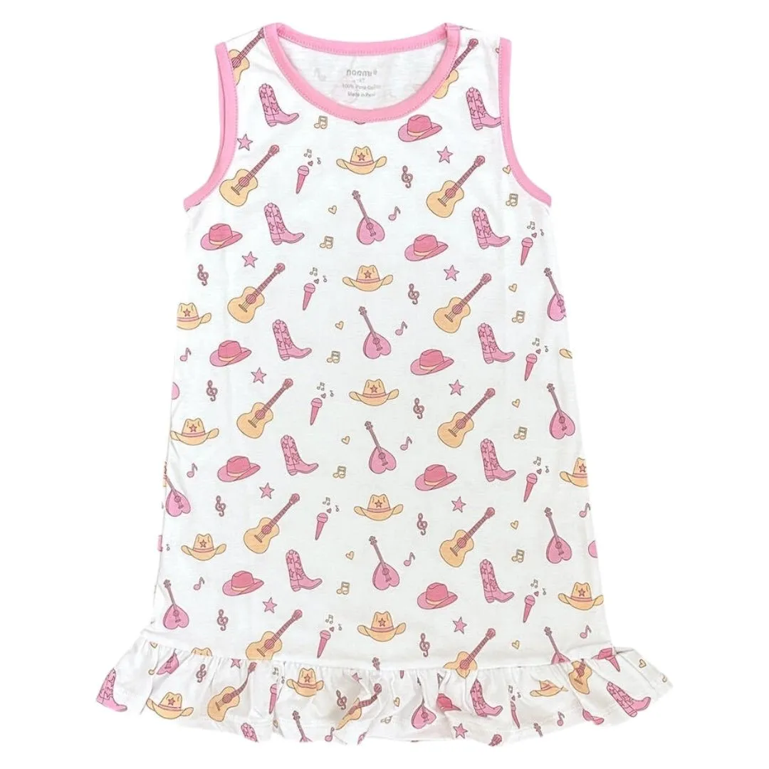 COUNTRY MUSIC COWBOY BOOTS TANK DRESS