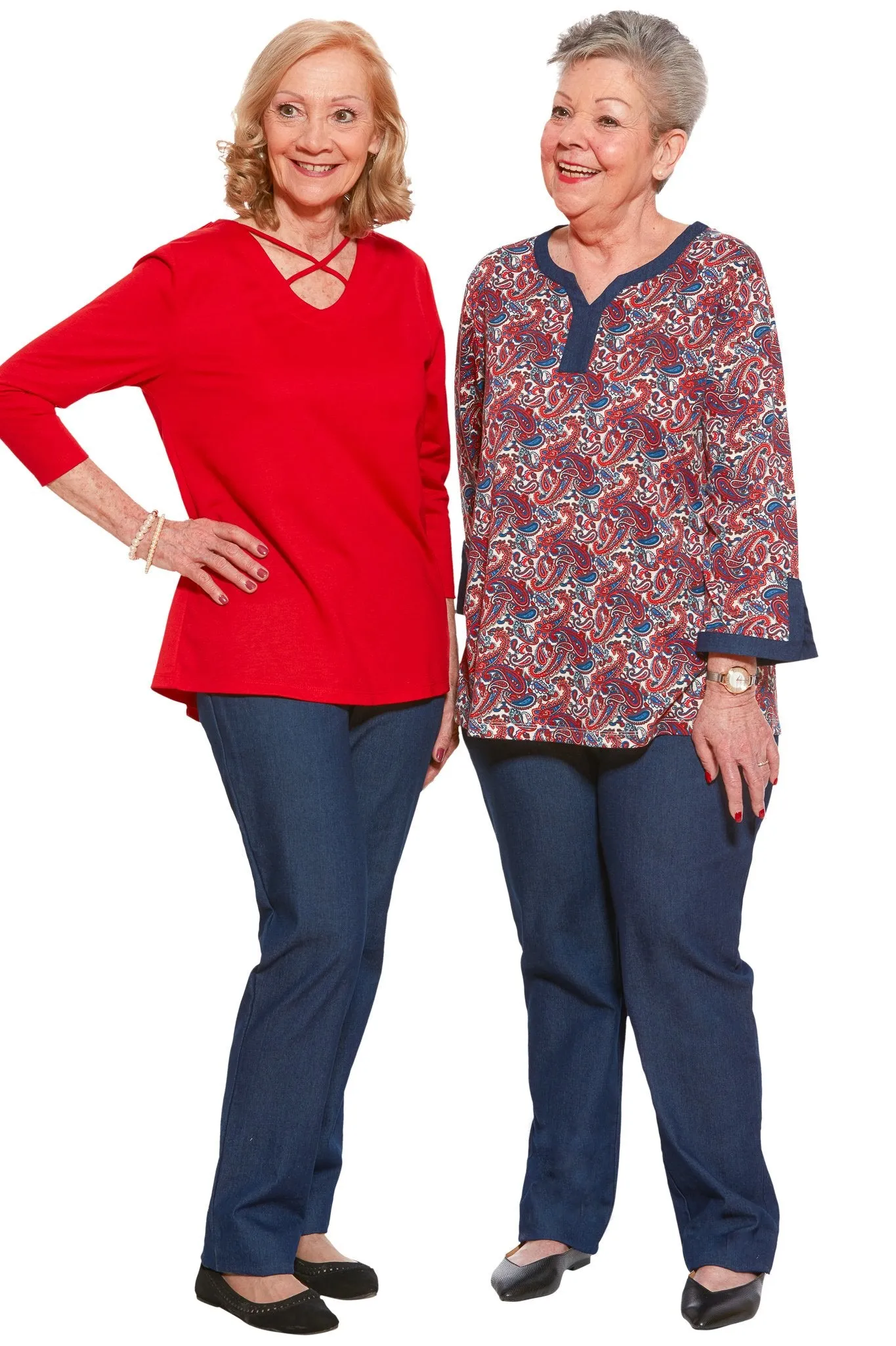 Denim Pants for Women - Blue | Arie | Adaptive Clothing by Ovidis