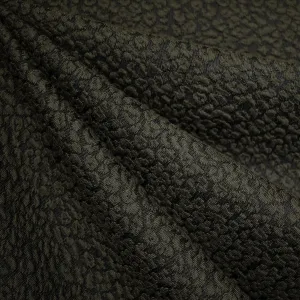 Dimensional Animal Spot Jacquard Double Knit Olive/Black