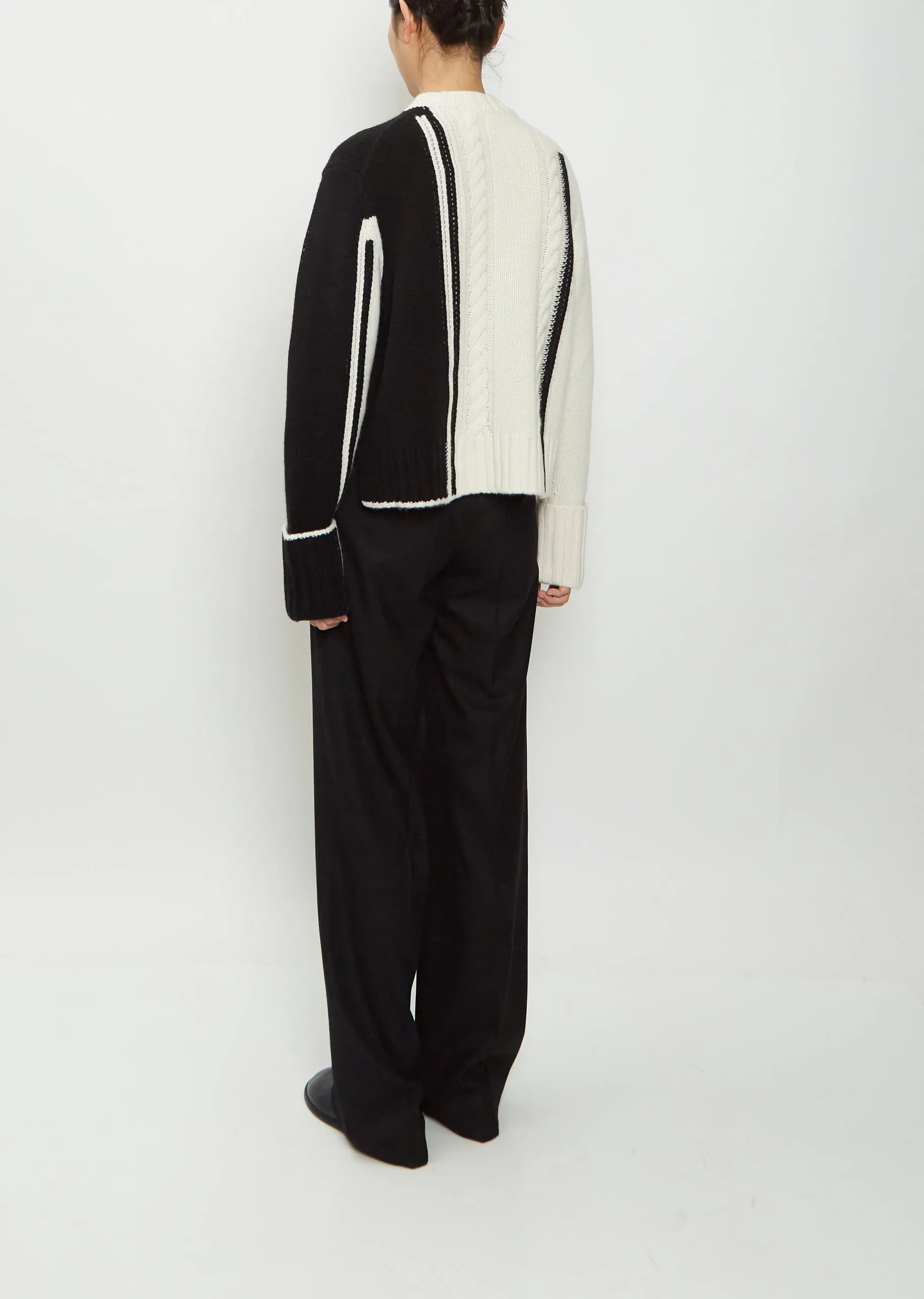 Eike Cable Knit Wool Cashmere Sweater