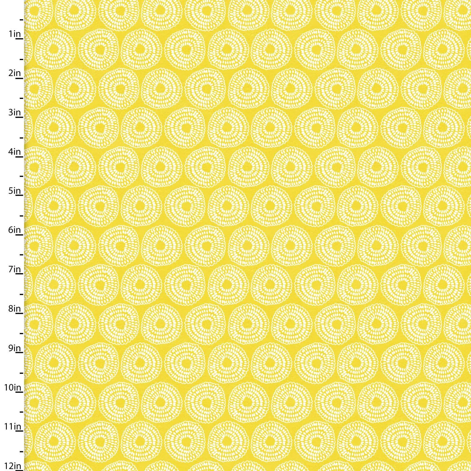 Fabric Editions Happy Meadow Yellow Circles Cotton Prints