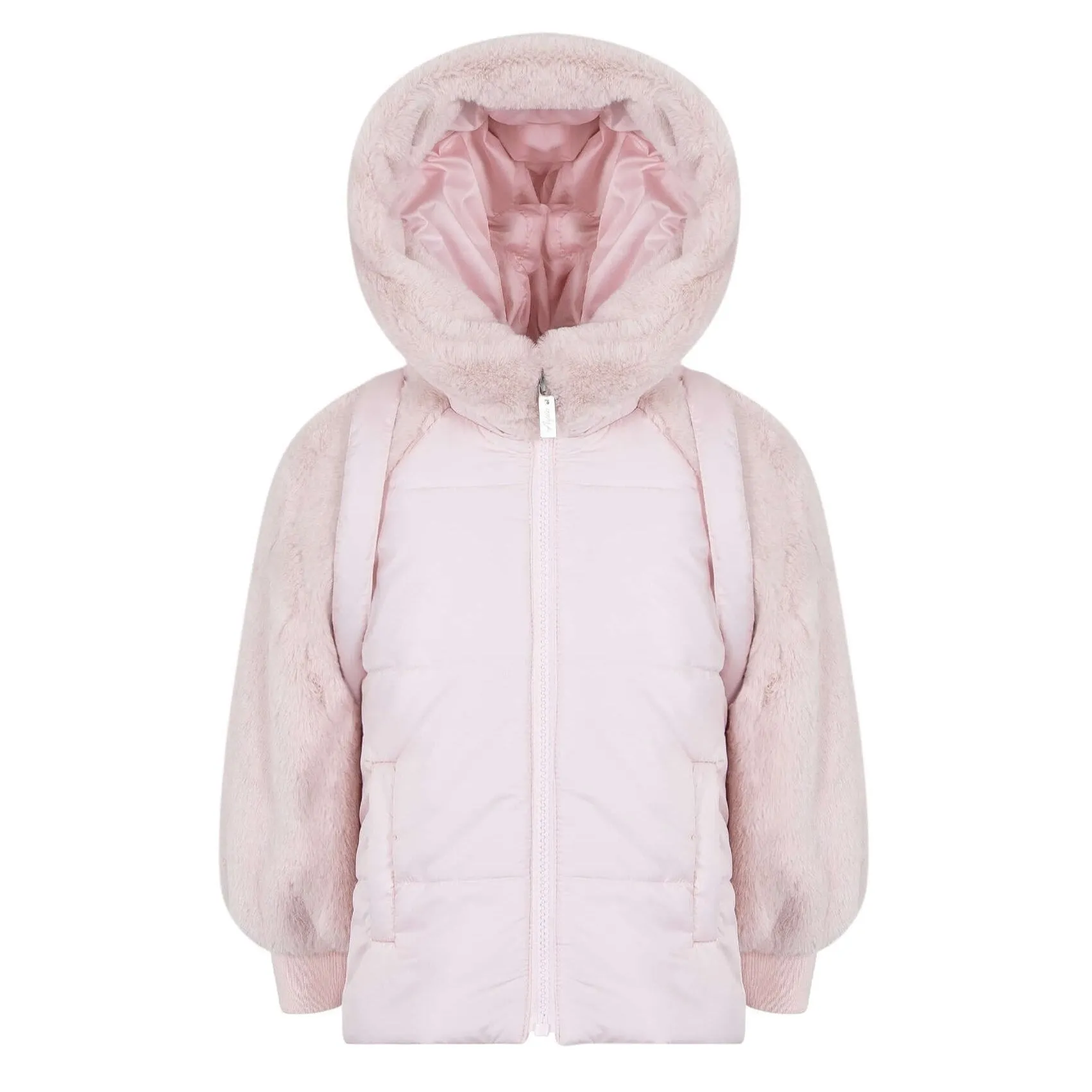 Girls Pink Doll Coat