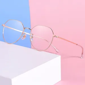 Handoer Unisex Full Rim Oval Round Titanium Eyeglasses 89180