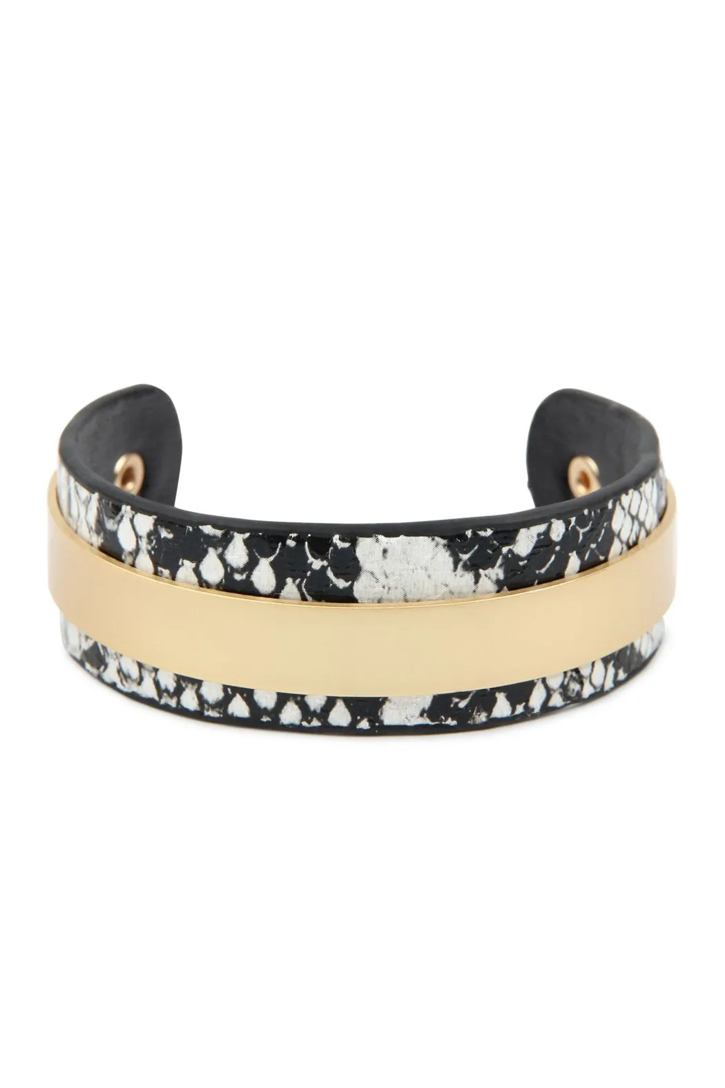 Hdb2608 - Snake Skin Leather Cuff Bracelet