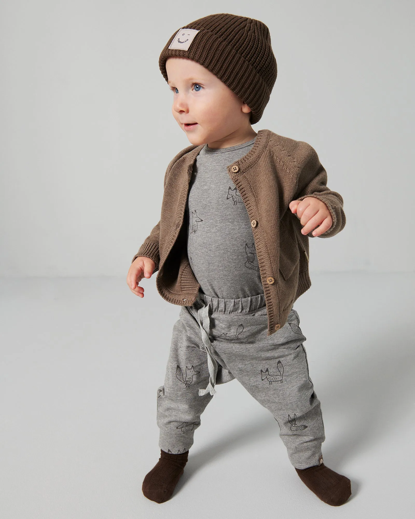 Jersey Trousers - Little - Grey Melange Fox