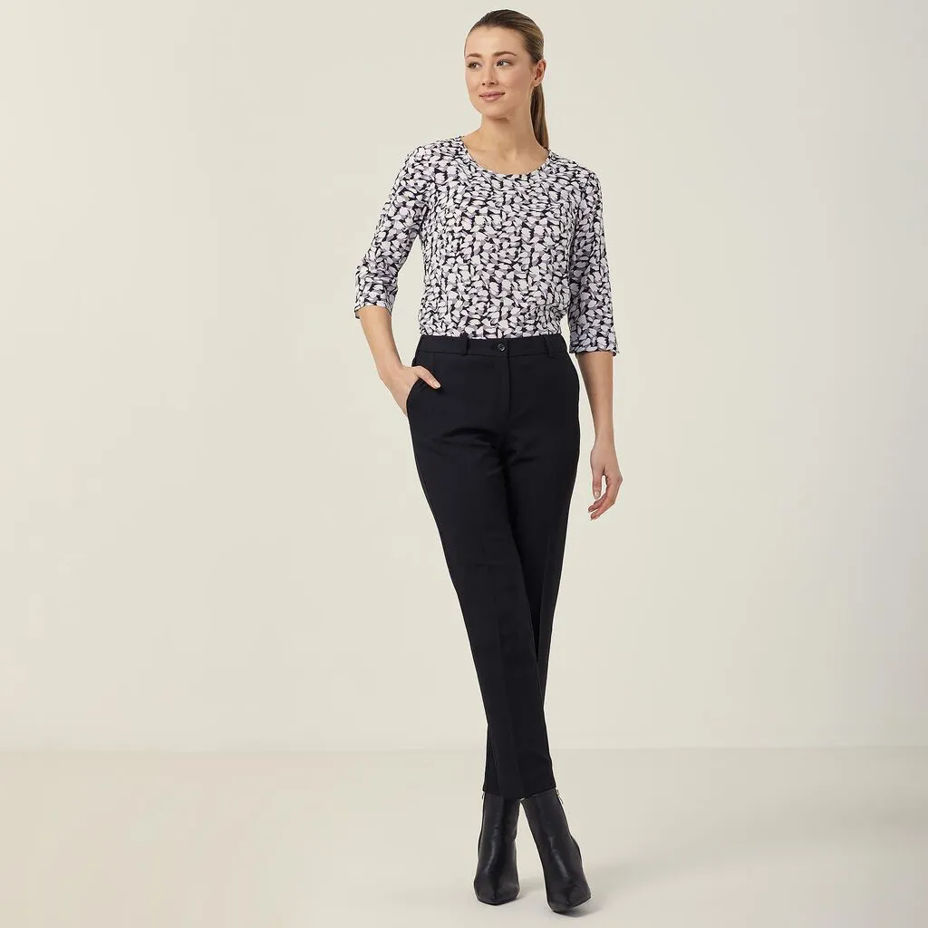 Ladies Antibacterial Petal Print 3/4 Sleeve Top - CATUFN