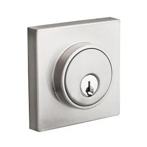 Lane Slimline Single Cylinder Deadbolt Square Brushed Satin Chrome