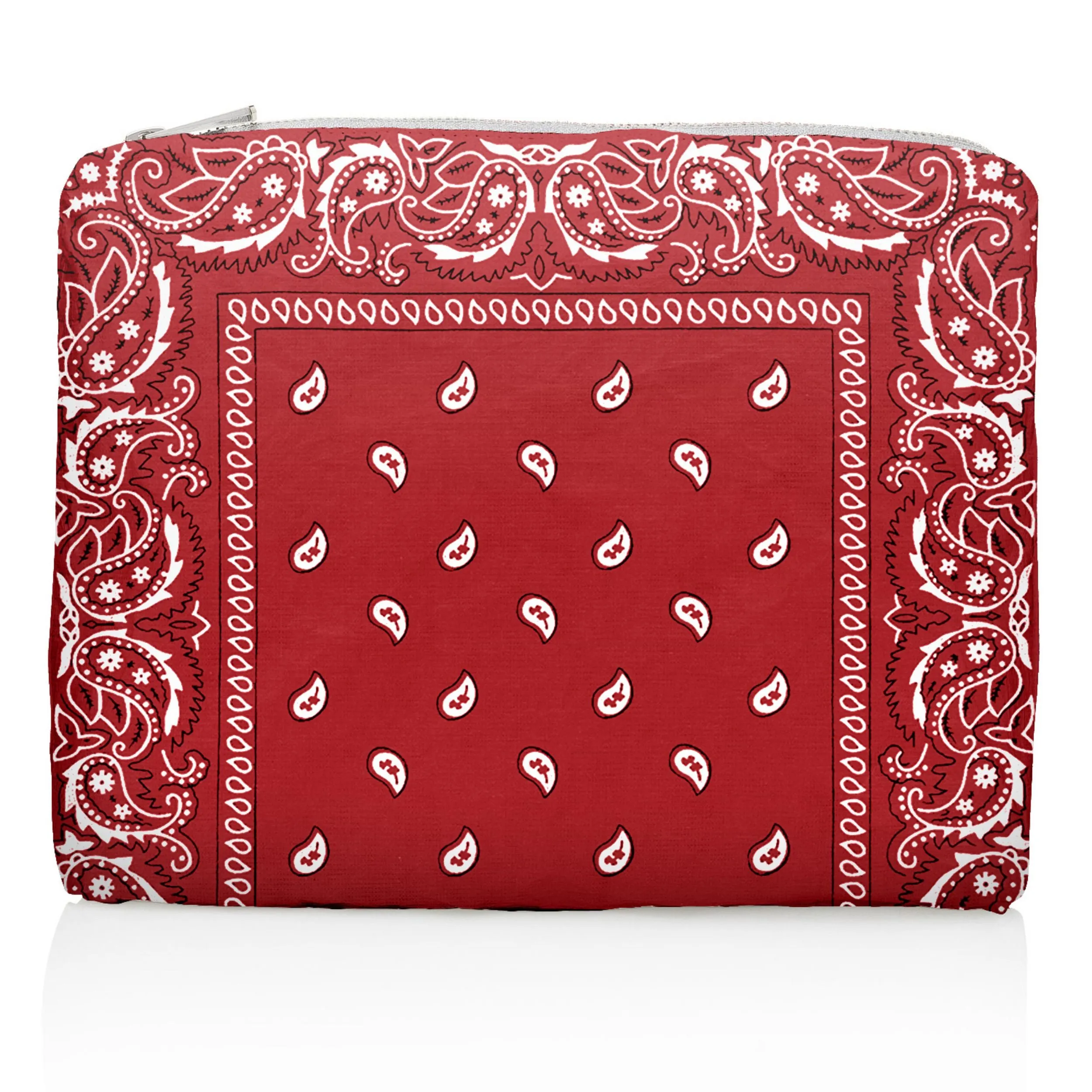 Medium Zipper Pouch - Red Bandana