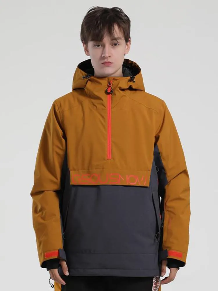 Men's Reflective Letter Block Snowboard Jacket