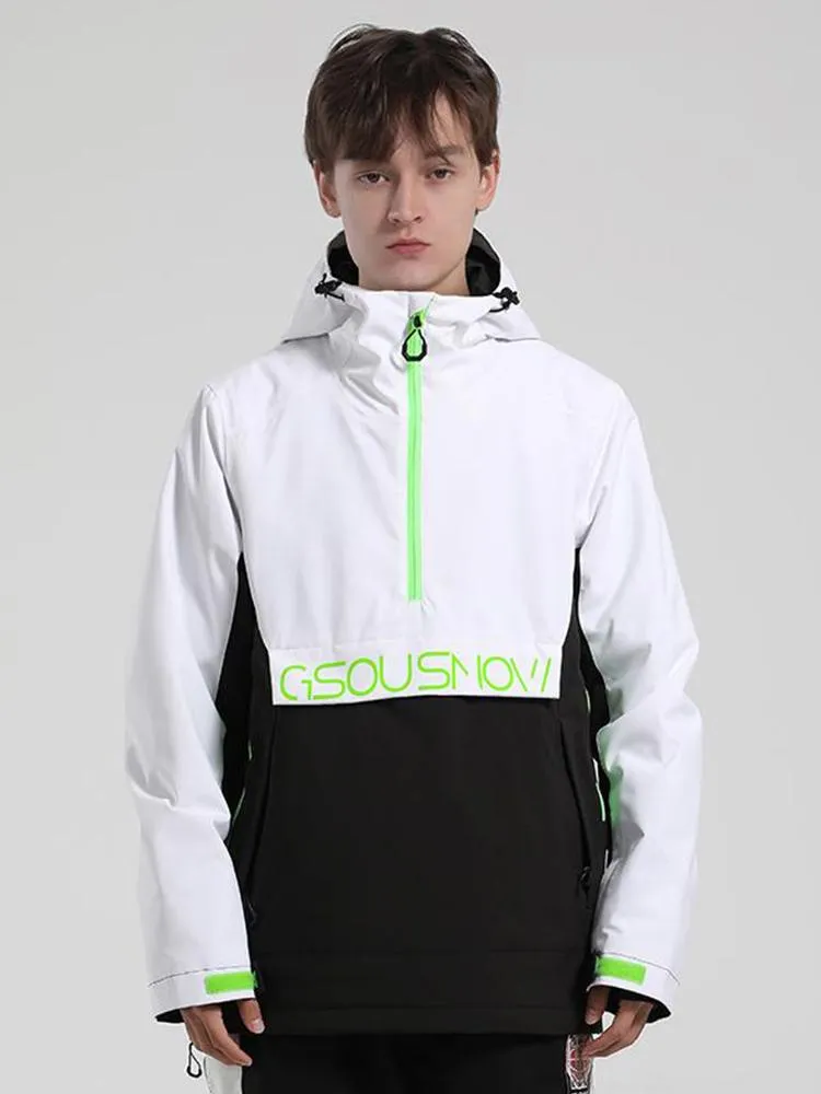 Men's Reflective Letter Block Snowboard Jacket