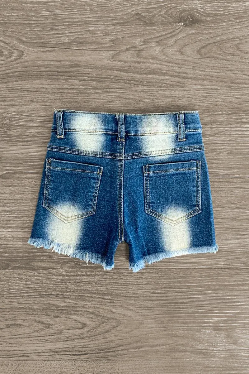 Mermaid Scale Denim Shorts