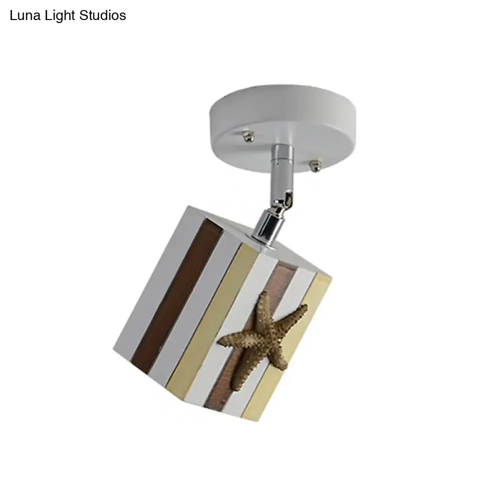 Modern 1-Light Resin Starfish Ceiling Light Decoration