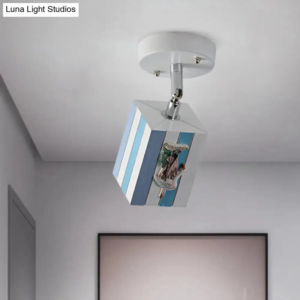 Modern 1-Light Resin Starfish Ceiling Light Decoration