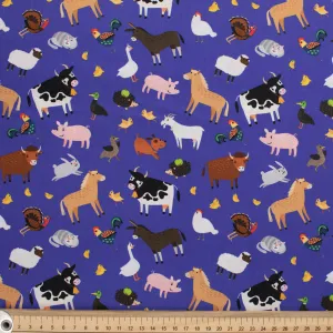 Nursery Animal Collection Farmyard Animals Cotton Prints