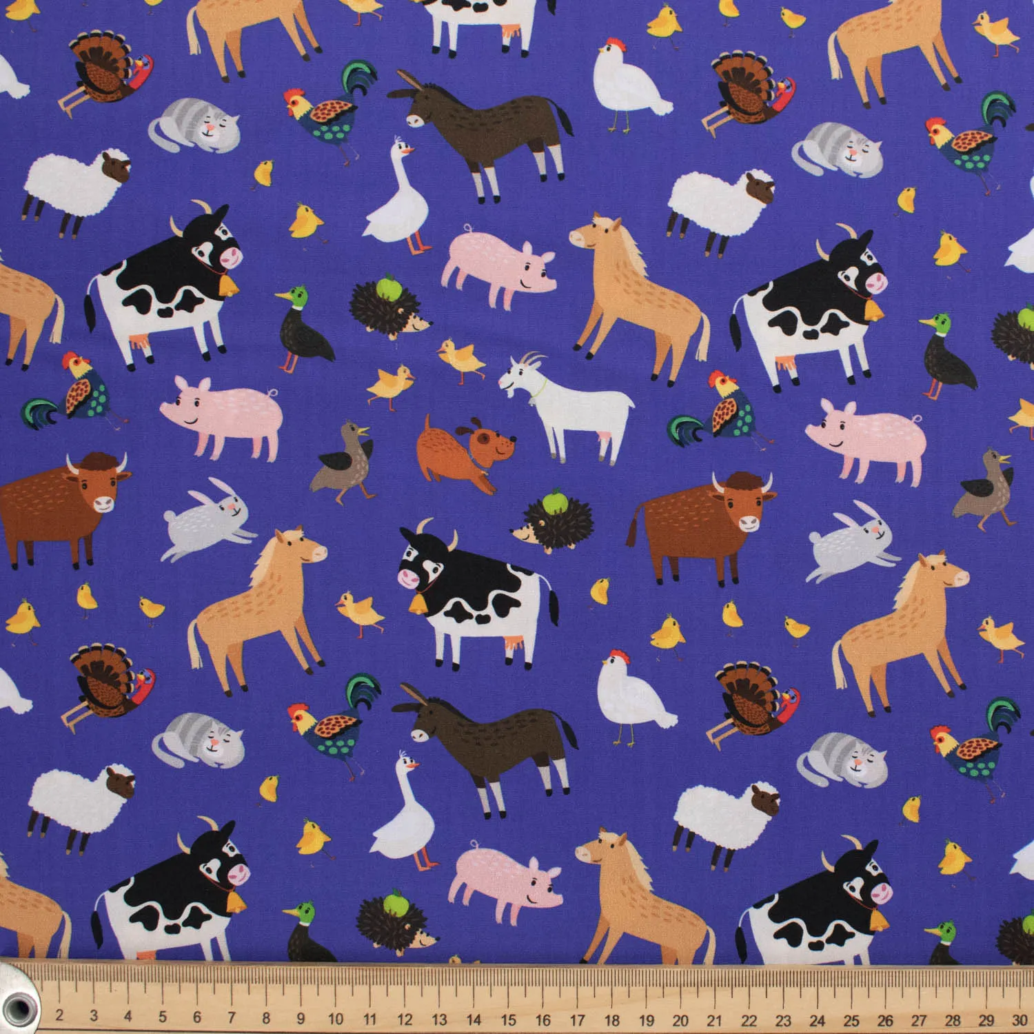 Nursery Animal Collection Farmyard Animals Cotton Prints