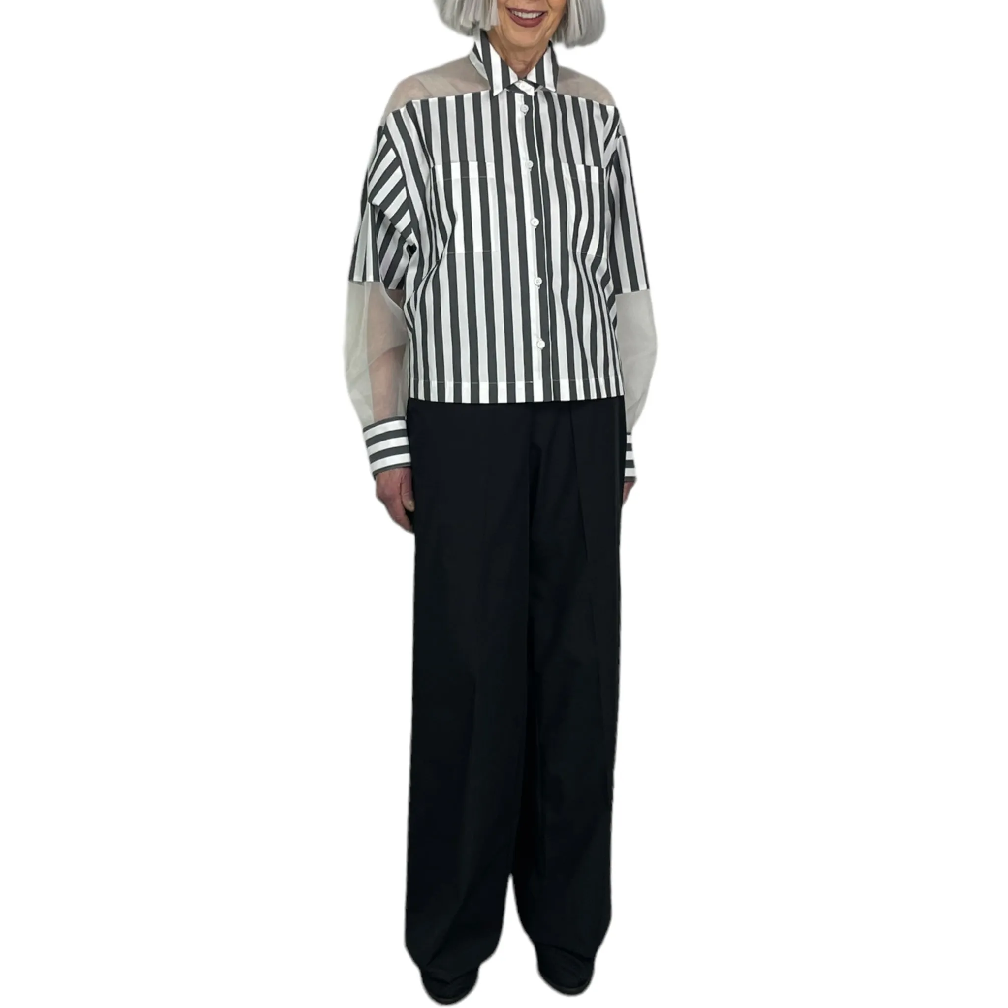 PATCH STRIPED SHIRT