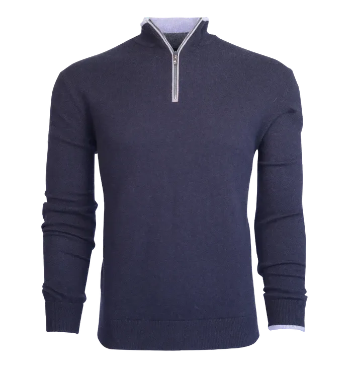 Sebonack Quarter-Zip in Maltese Blue by Greyson