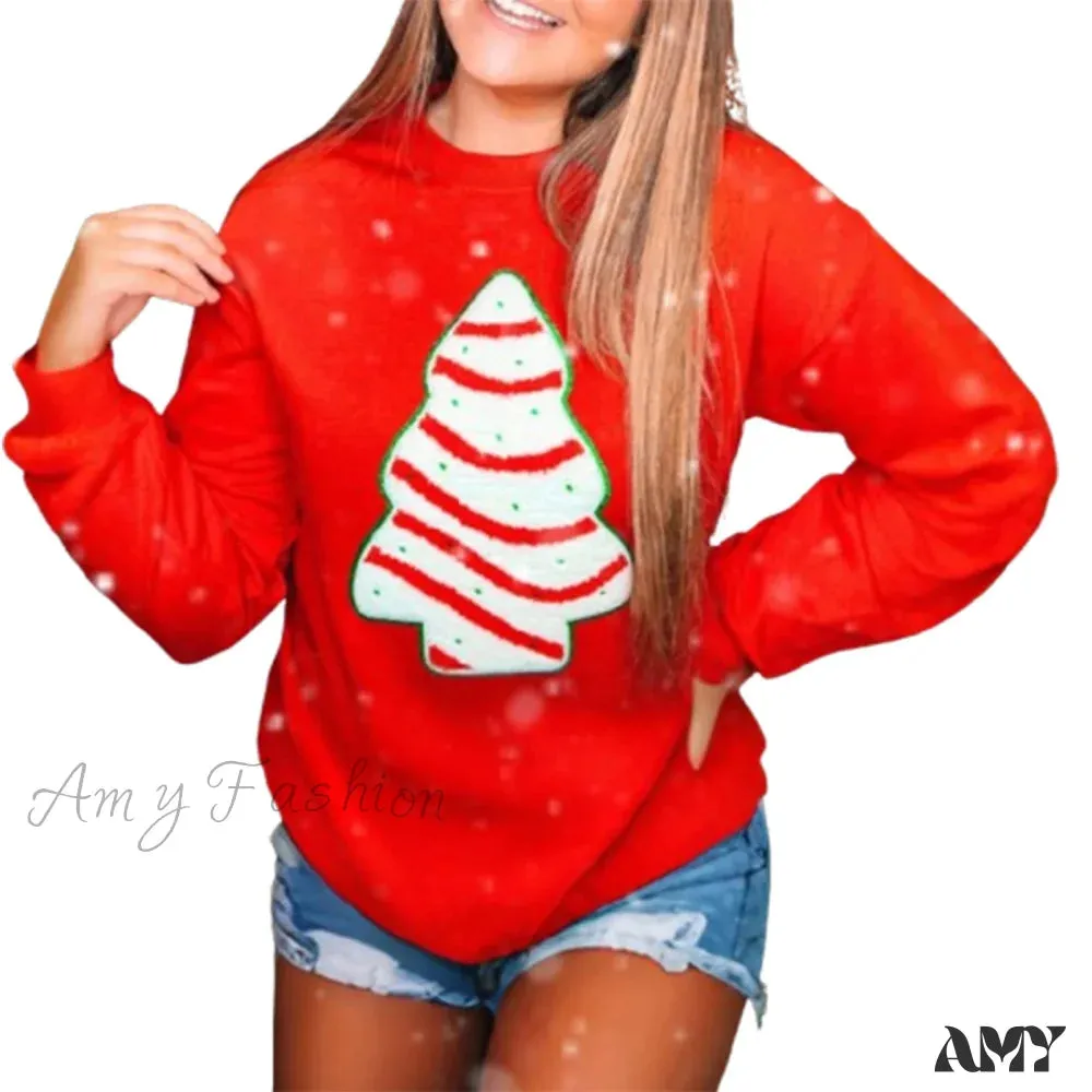 Snowflake Embroidered Christmas Hoodie