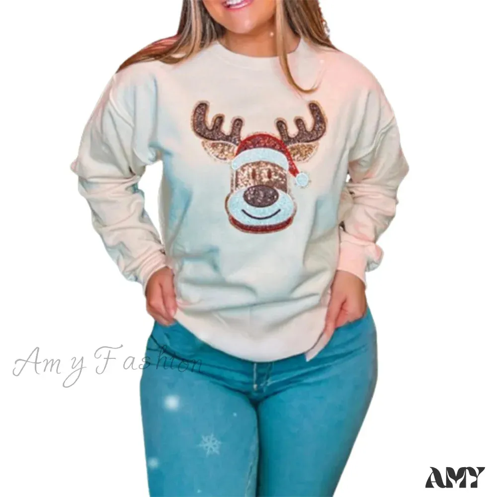Snowflake Embroidered Christmas Hoodie