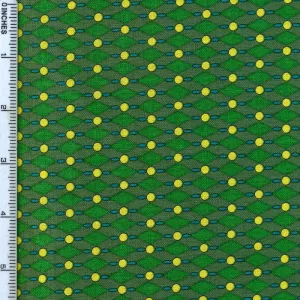 Stof Fabrics Geo Coaster-3 Green Cotton Prints