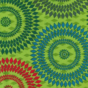 Stof Fabrics Geo Coaster-6 Green Cotton Prints