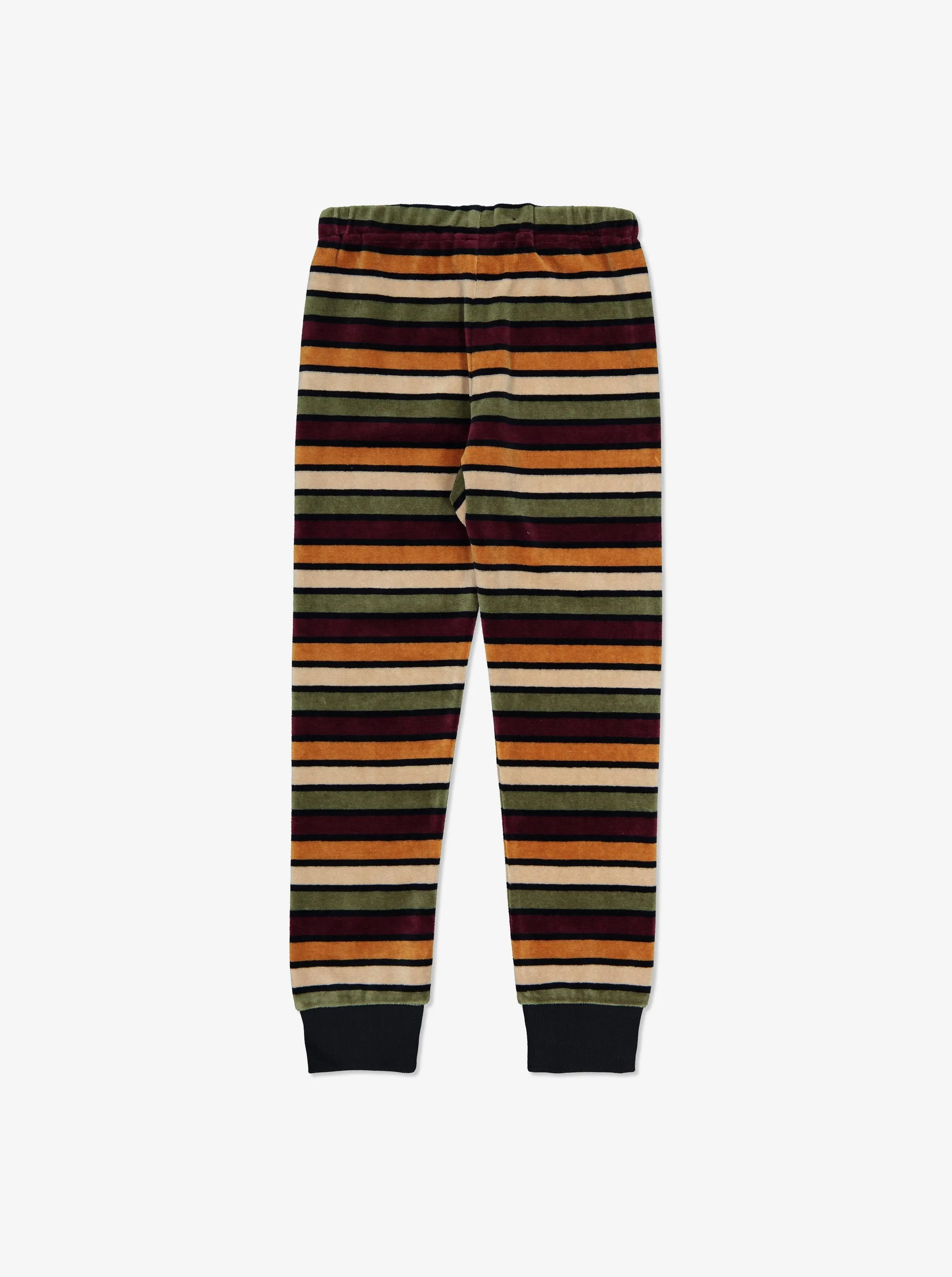Striped Velour Kids Trousers