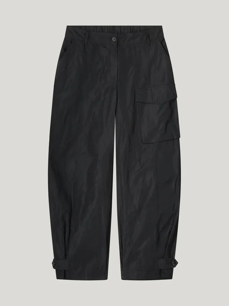 Summum Taffeta Cargo Trousers Black