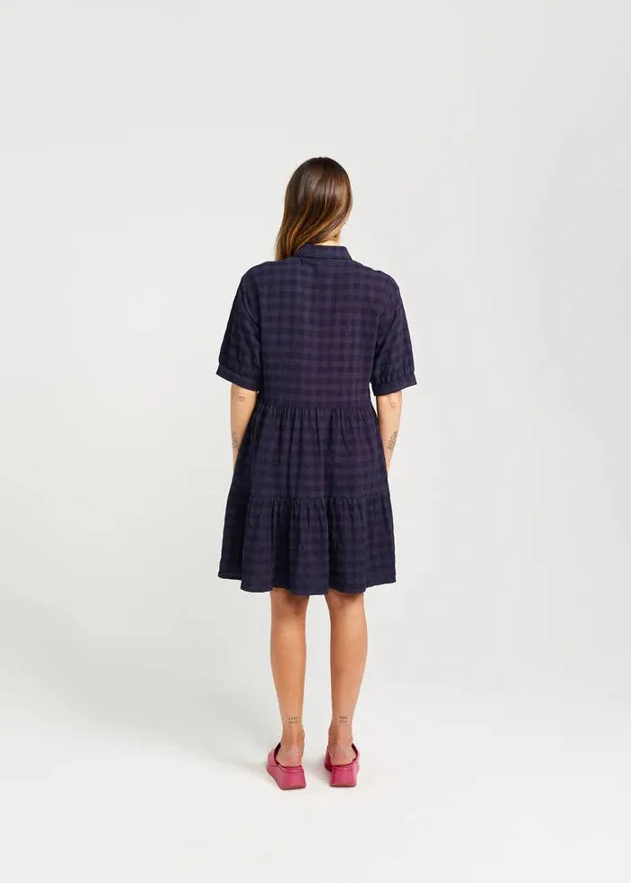 Thing Thing Nova Dress - Navy Check