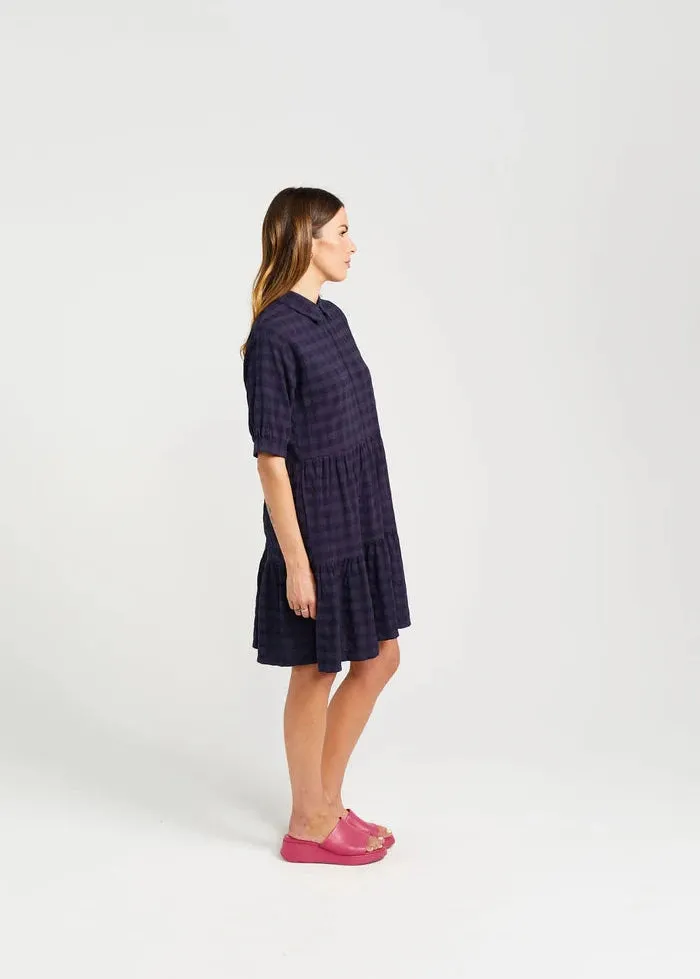 Thing Thing Nova Dress - Navy Check