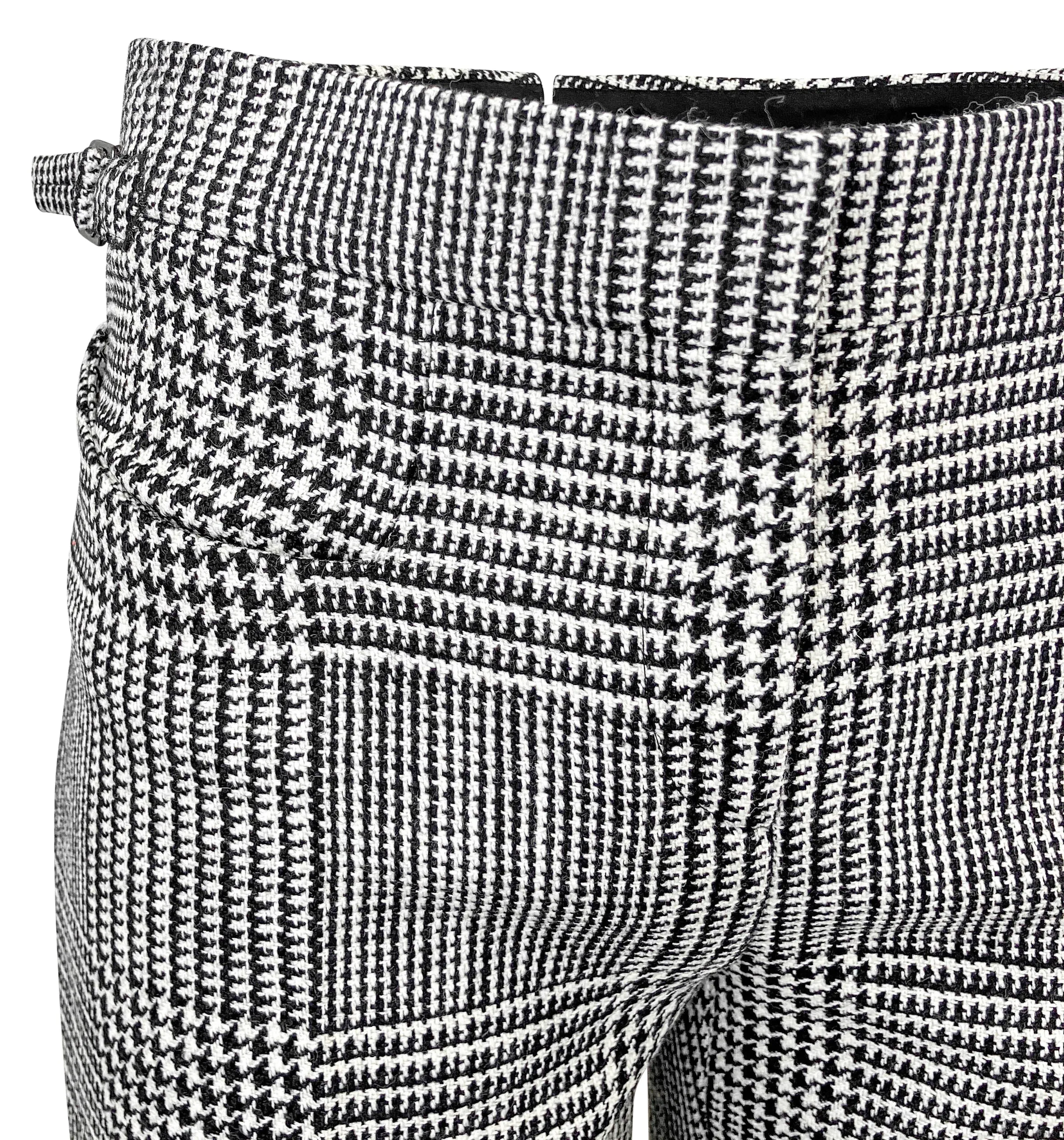 Tom Ford Houndstooth Trousers in Black/White