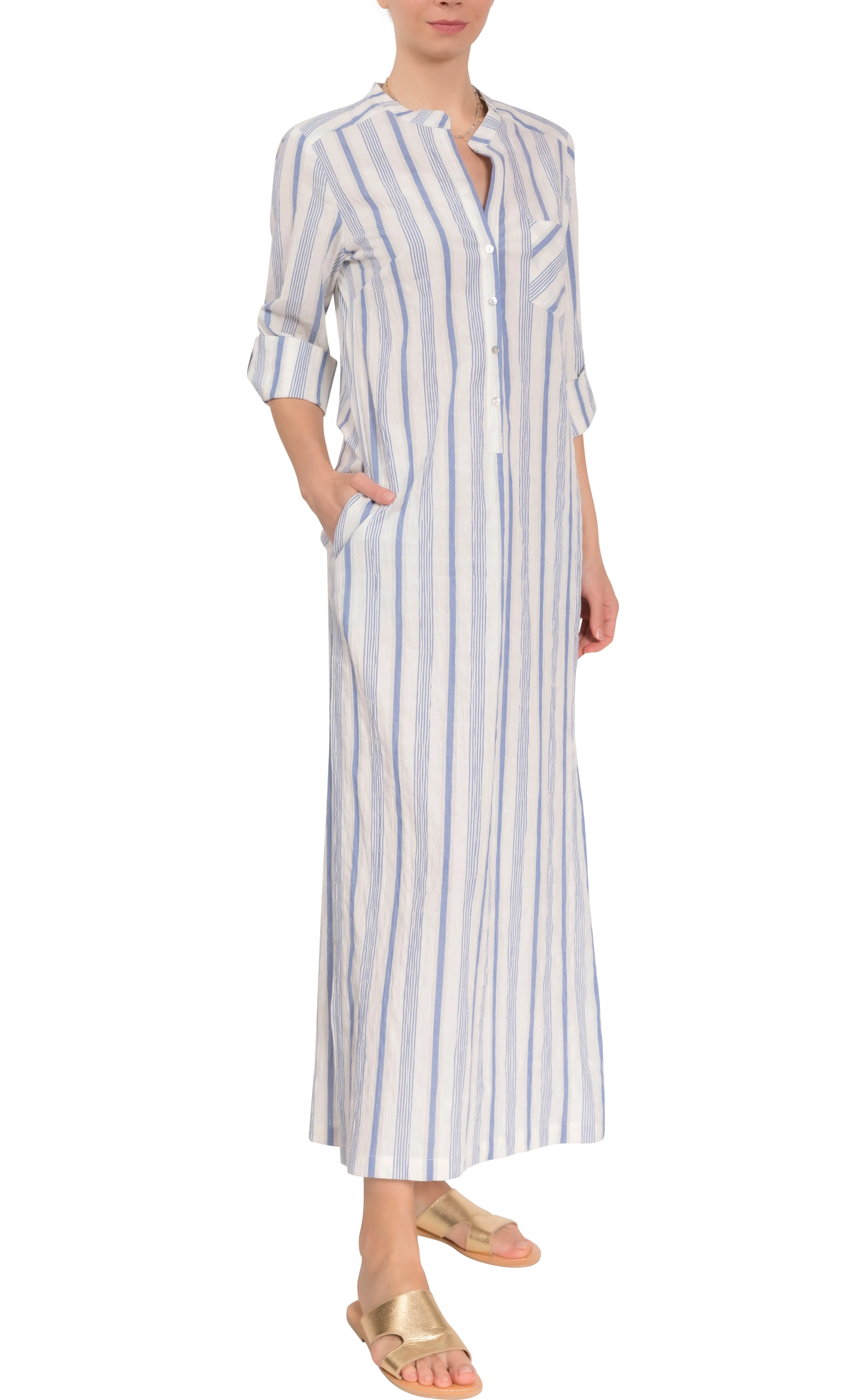 Tracey Caftan - French Crinkle Cotton