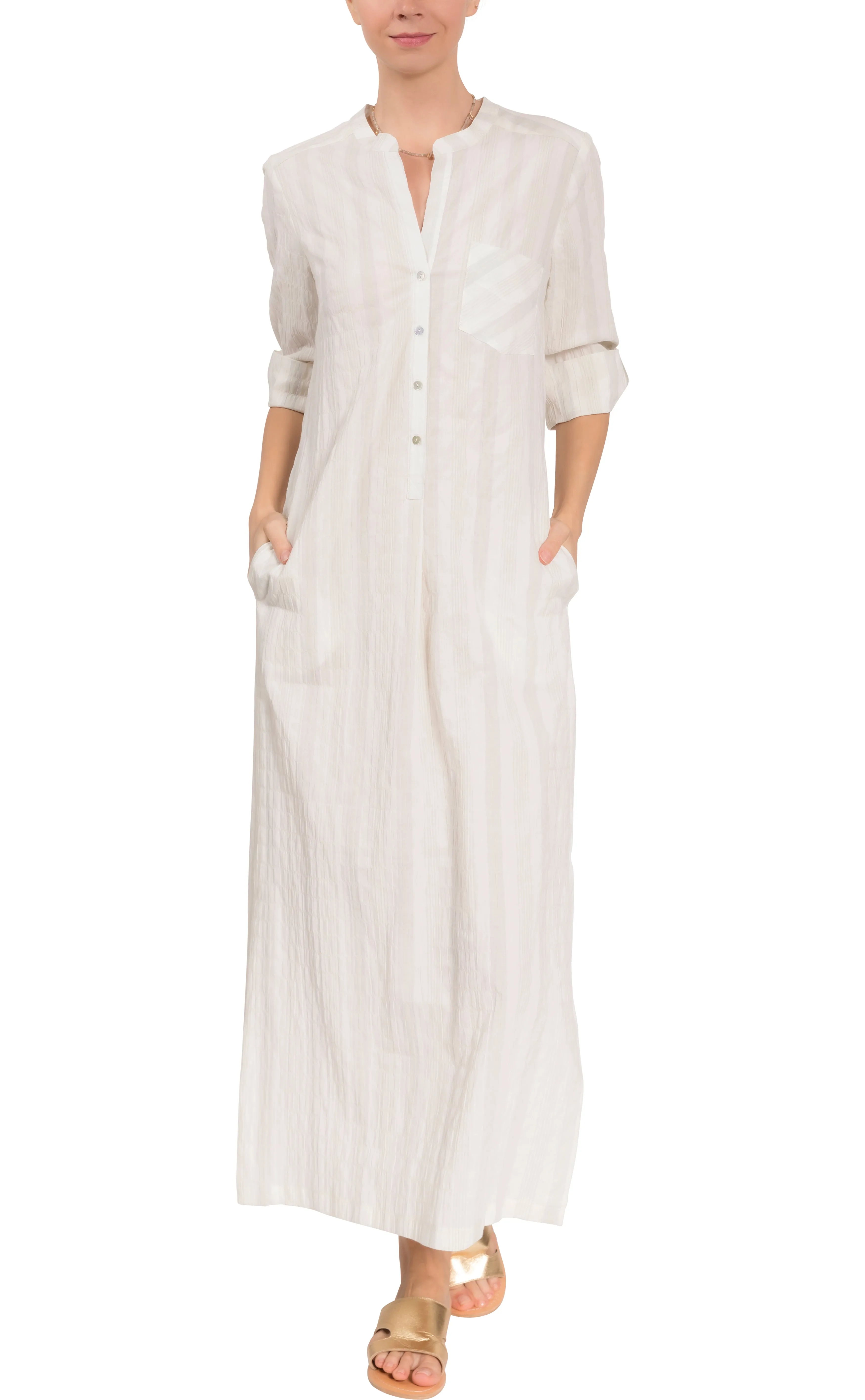 Tracey Caftan - French Crinkle Cotton