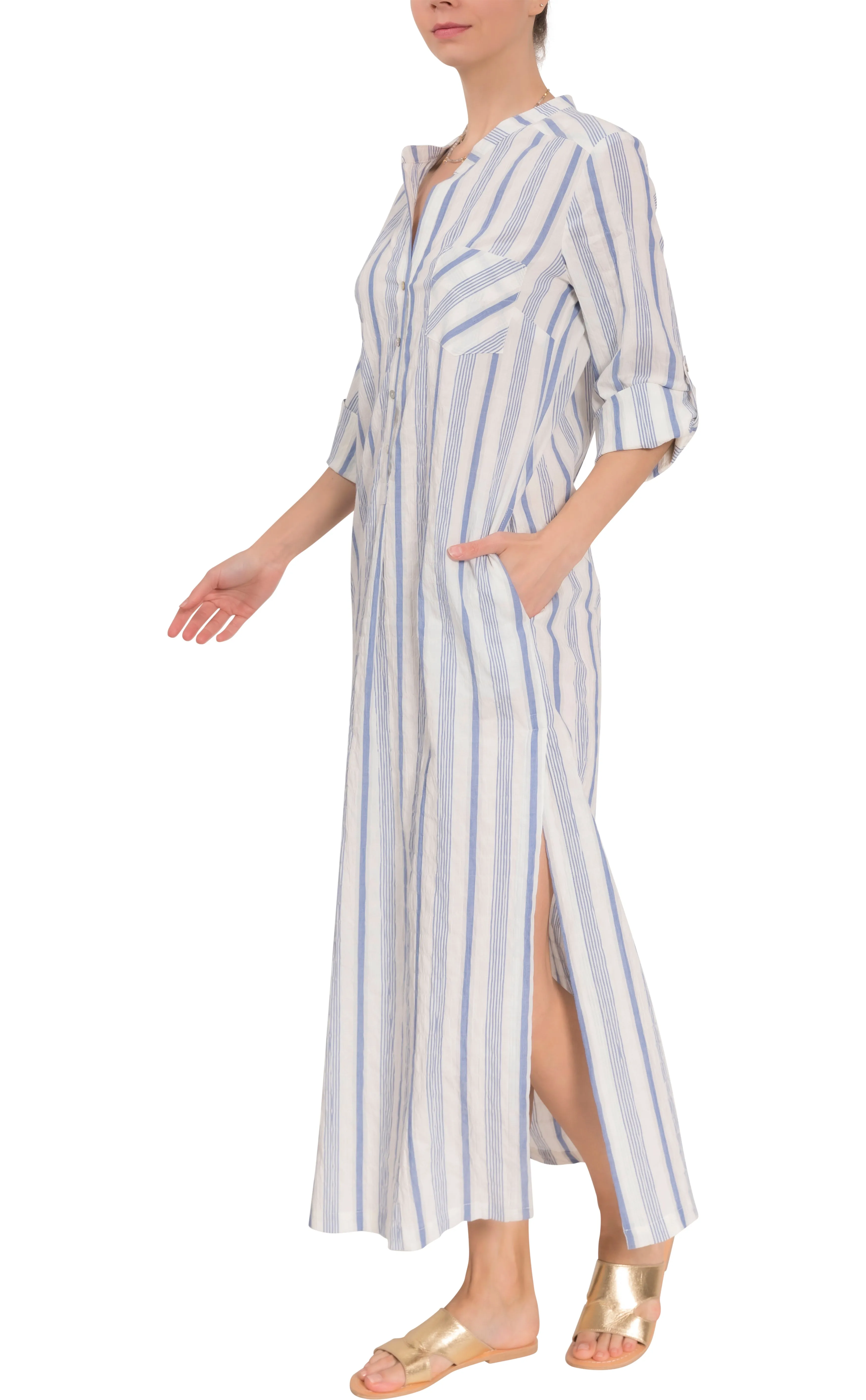 Tracey Caftan - French Crinkle Cotton