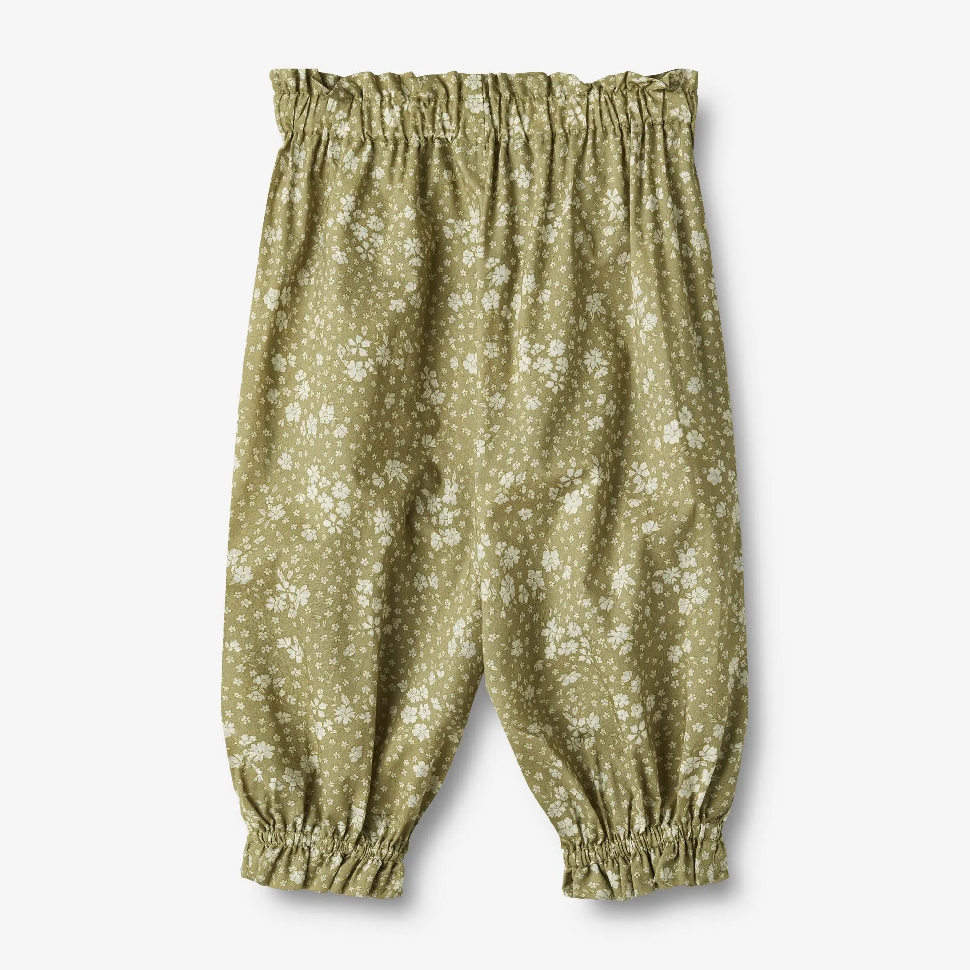 Trousers Polly - green flowers