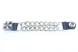 Vest Extender - Iron Cross with Silver Glitter